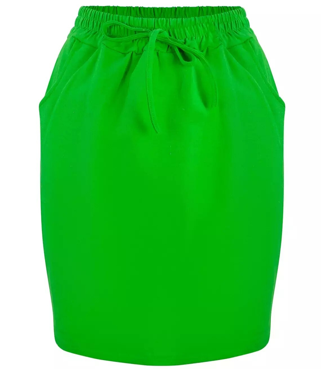 Sweatpants skirt elastic waist pockets