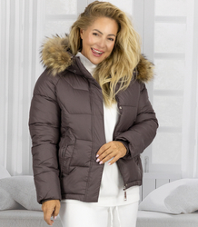 WINTER QUEEN warm winter jacket longer bomber jacket