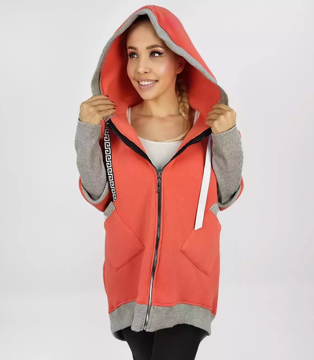 Warm oversized sweatshirt PARKA sweatshirt hoodie