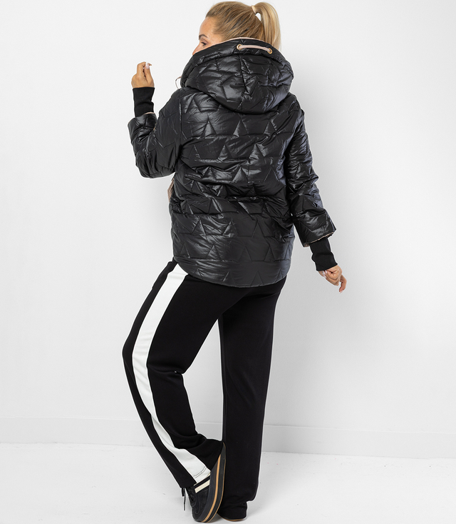 Quilted autumn winter jacket with hood MILANO