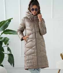 Long elegant quilted women's winter insulated coat SAMANTA