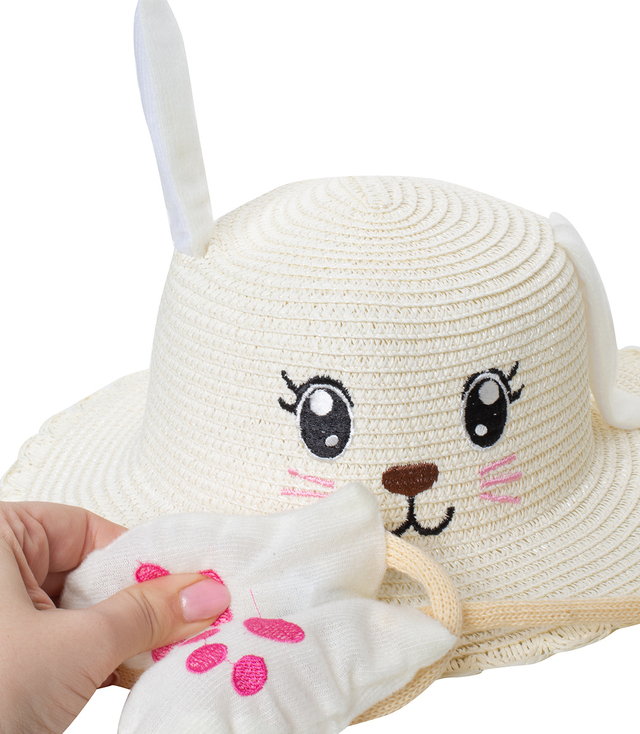 Children's hat with a dog's face and lifting ears