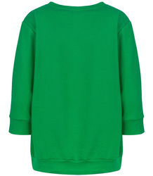 Thin cotton boxy sweatshirt neckline MINIE