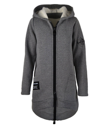 Designer long parka sweatshirt thick warm