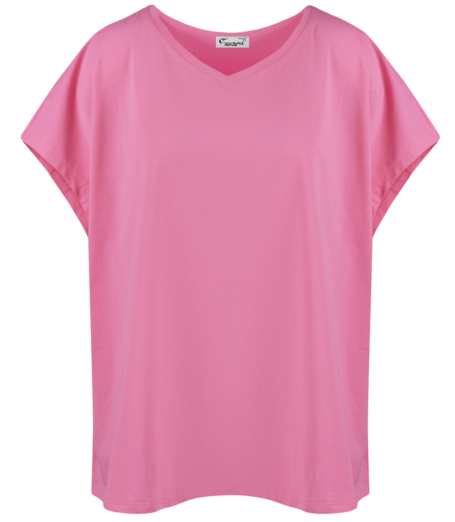 Blouse t-shirt with a heart neckline oversize Mela