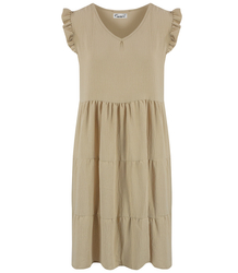 Lovely, loose, oversize midi summer dress with ruffles, IZABELL