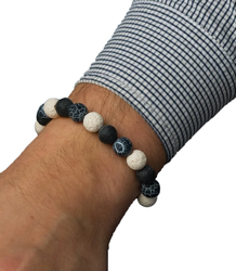 Men's bracelet with natural stones