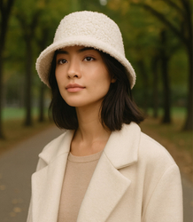 Women's hat made of soft teddy fabric