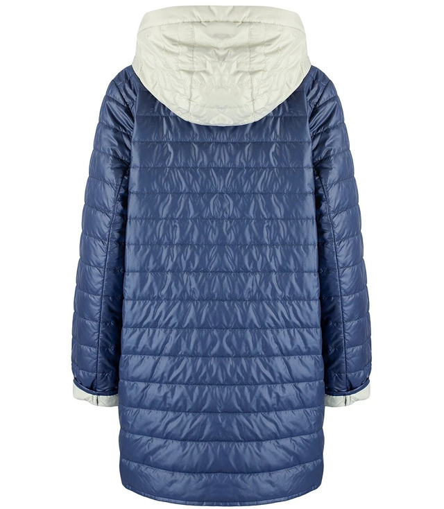 Warm women's transitional jacket, detachable hood, Quilted LAURA