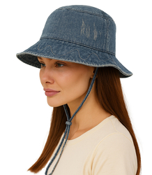 Denim bucket hat