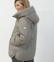 Women's quilted winter jacket with hood KORNELIA