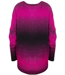 Ciepły damski sweter oversize piękny OMBRE