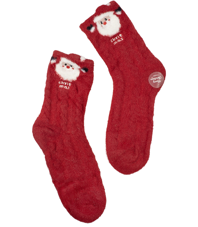 Women's Christmas alpaca socks - long, warm