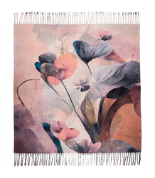 Square shawl scarf for women with tassels AGRAFKA