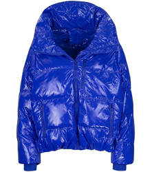 Słodka pikowana kurtka krótka błysk bomber