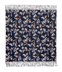 Elegant floral shawl scarf with tassels