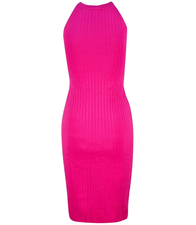 Fitted elastic midi fashionable dress