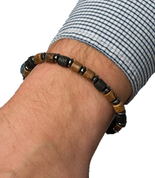 Men's bracelet with natural stones