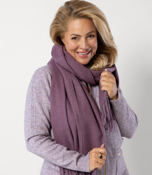 Scarf Thick scarf tassels single color warm soft 200x70 cm
