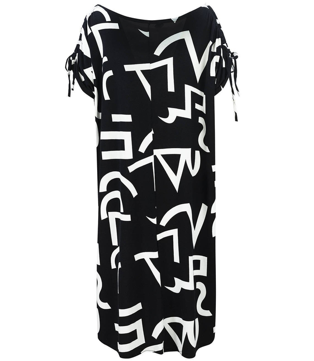 Prosta Letnia Sukienka tunika TUBA print