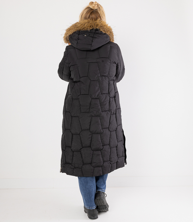 Długa kurtka pikowany płaszcz zimowy URBAN LONG PUFF PLUS SIZE