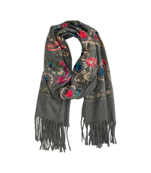 Women's scarf with floral ornament stylish