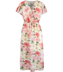 MAXI summer dress, elegant, floral print, V-neckline