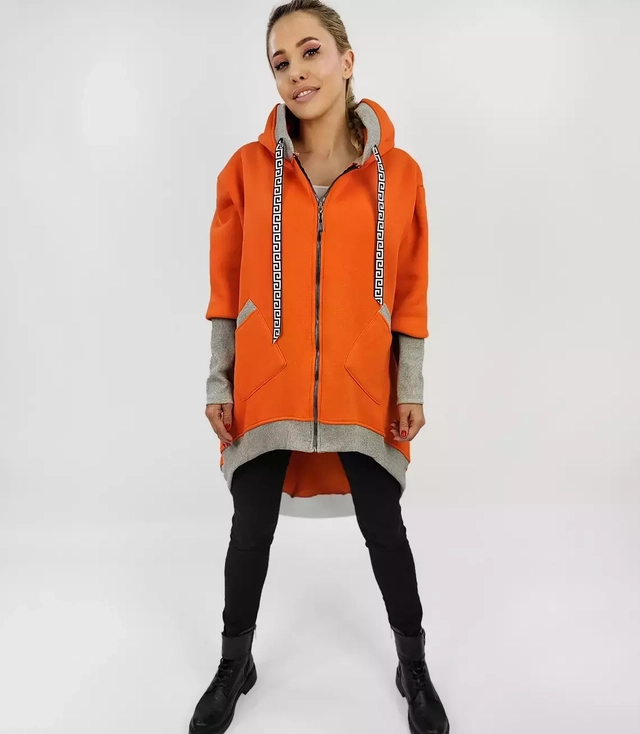 Warm oversized sweatshirt PARKA sweatshirt hoodie