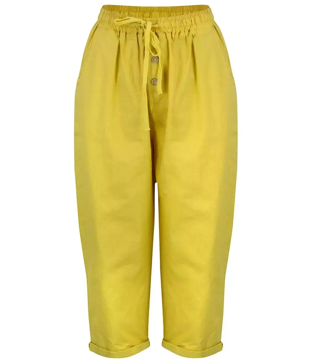 Summer linen pants 3/4 chino shorts