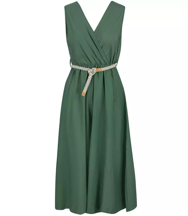 Smooth airy striped jumpsuit REBEKA