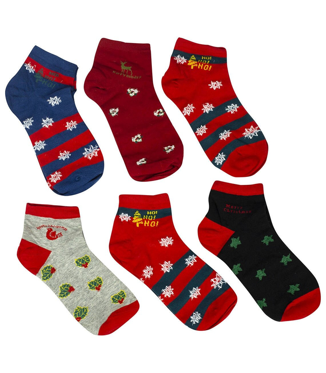 Christmas women's socks 6-pack SANTA