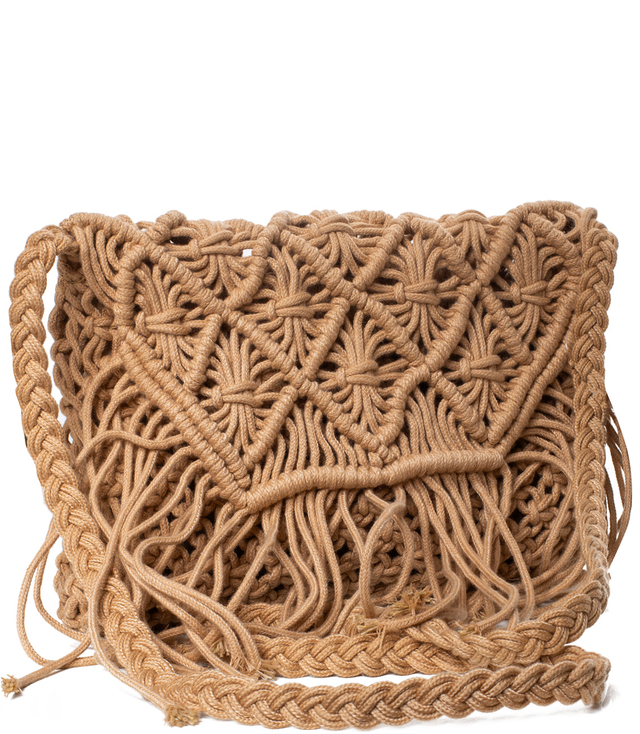 Summer small macramé boho shoulder bag 