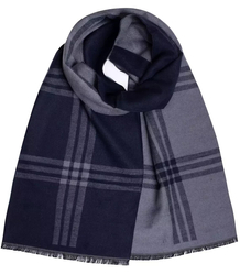 Men's scarf with tassels in patterns