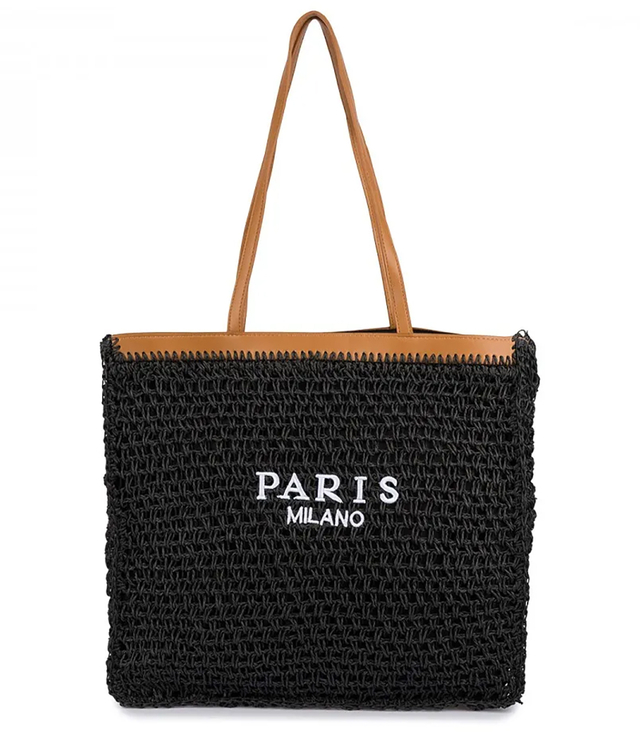 PARIS MILANO plaid shopper bag