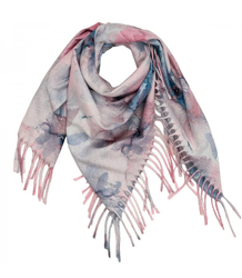 Delicate elegant women's shawl shawl with tassels