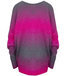 Warm women's oversize sweater beautiful OMBRE