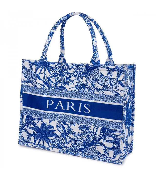 Large Shopper Bag Stylish Rigid with inscription PARIS