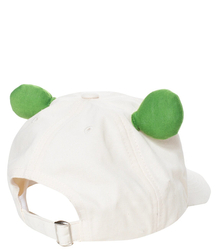 Children's baseball cap decorated with embroidery and frog eyes