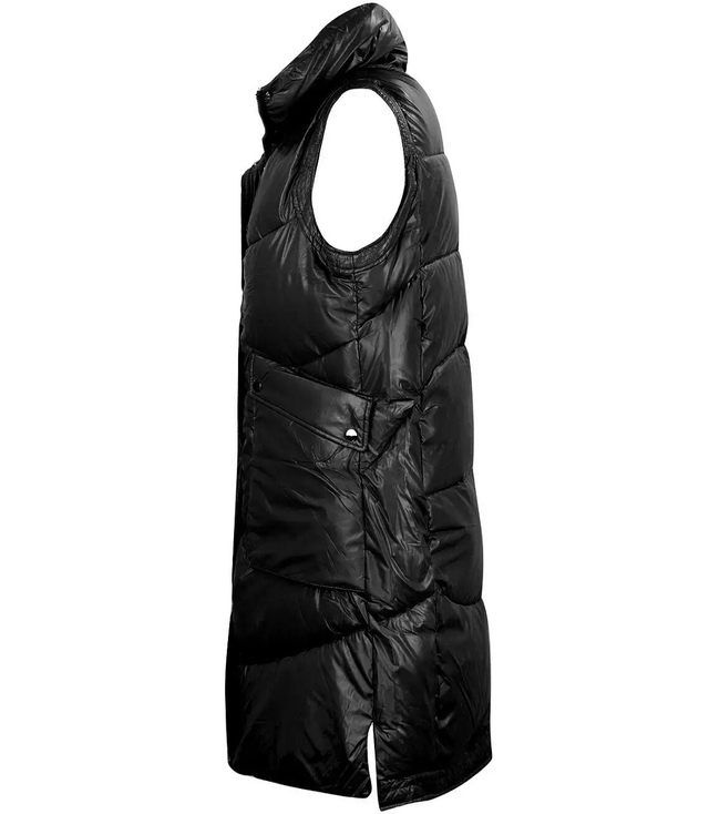 Women's Long Sleeveless Vest Pockets