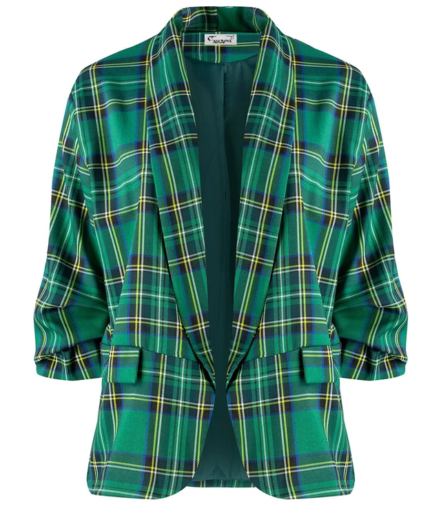 ELENA loose checked suit jacket