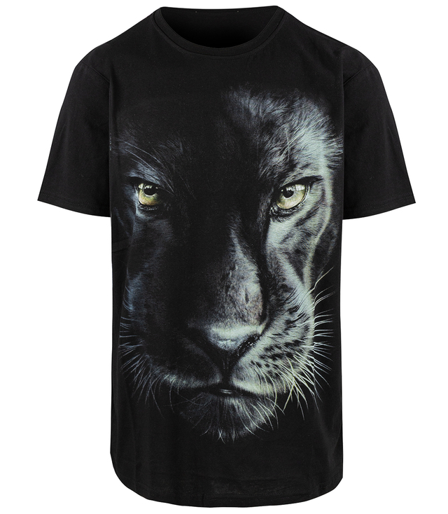 Koszulka męska t-shirt z dużym nadrukiem pantery  bawełna