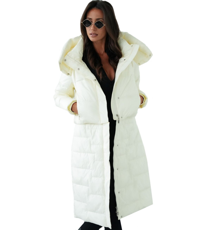 Quilted 2-in-1 Insulated coat Can be worn as a jacket 