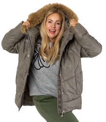 Warm winter jacket with fur hood URBAN EXPLORER