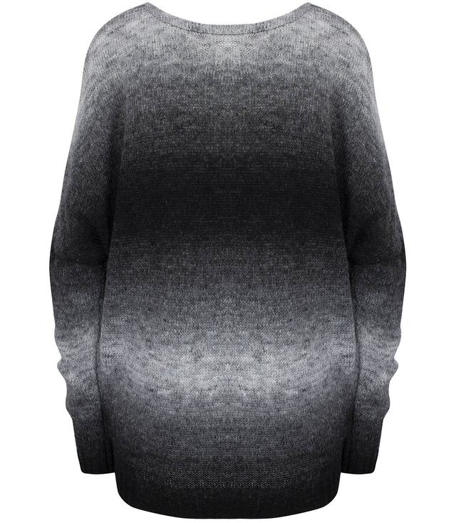 Ciepły damski sweter oversize piękny OMBRE