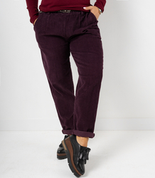 Corduroy chinos pants with belt WERA fango