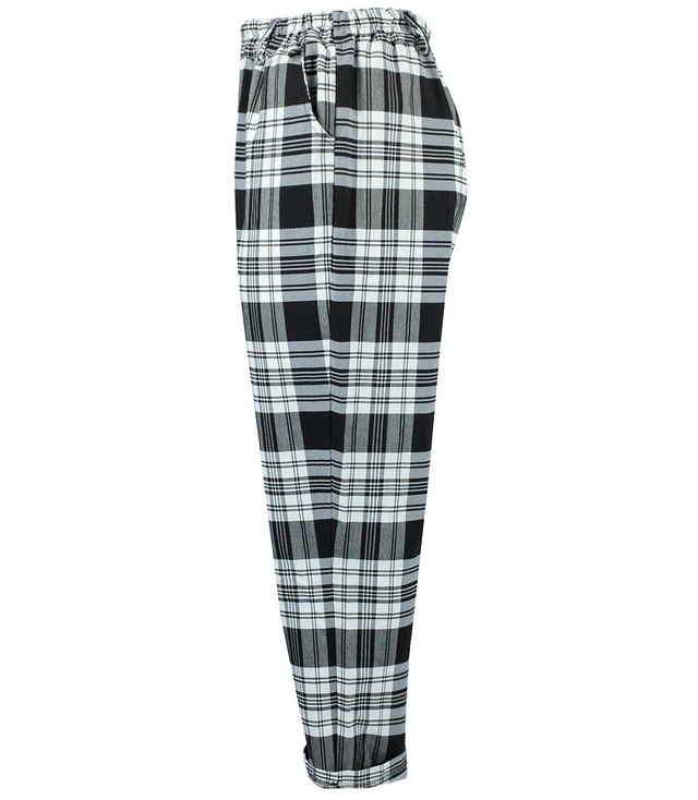 Elegant AMANDA plus size checkered fabric trousers