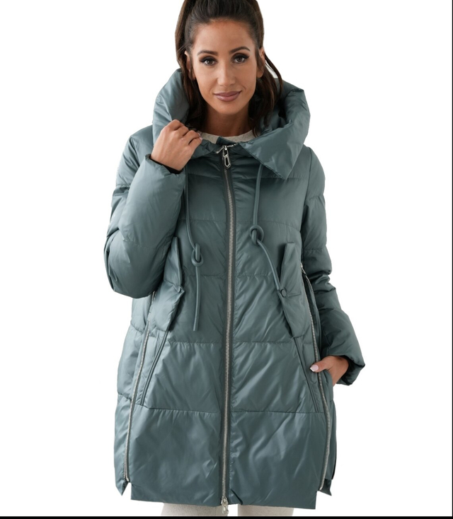 Women's Warm Warmed Elegant Jacket with Hood For Winter MAJA