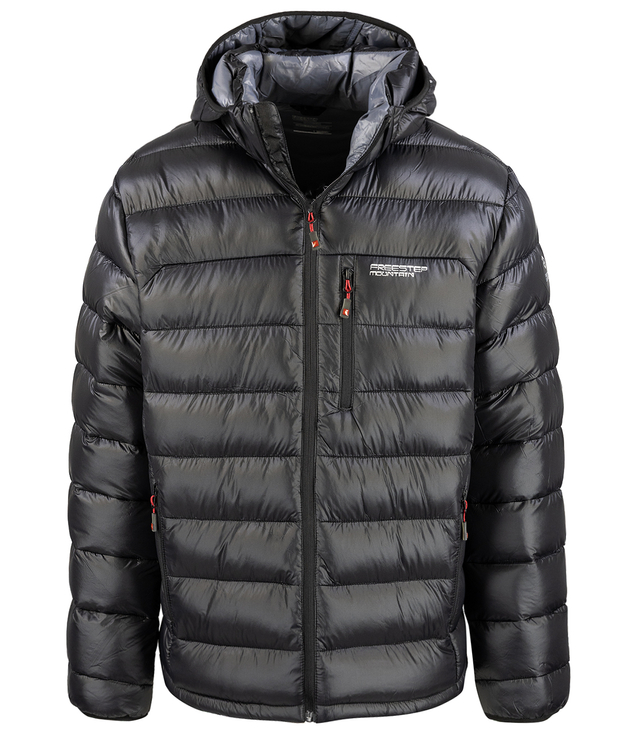 Men's winter quilted jacket with hood 