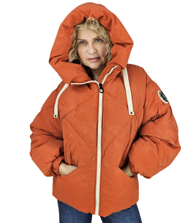 Women's quilted insulated winter jacket with hood MATILDA