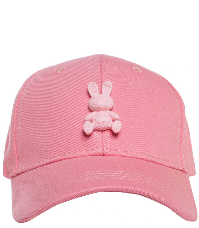 Children's baseball cap decorated with plastic bunny